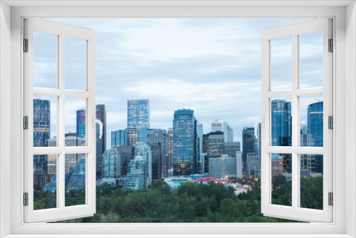 Fototapeta Naklejka Na Ścianę Okno 3D - Beautiful view of the Downtown in Calgary, Canada