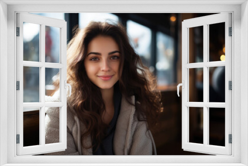 Closeup of a young beautiful woman