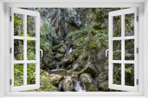 Fototapeta Naklejka Na Ścianę Okno 3D - Waterfall  on Cerna valley , in Caras Severin county, near Cerna Sat. 