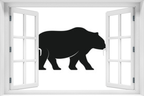 Fototapeta Naklejka Na Ścianę Okno 3D - Bear silhouette logo design vector