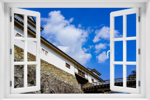 Fototapeta Naklejka Na Ścianę Okno 3D - 彦根城と青空