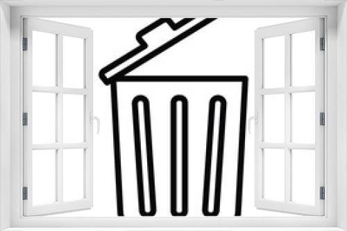 Fototapeta Naklejka Na Ścianę Okno 3D - rubbish bin icon design, illustration design