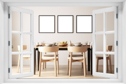 Gallery Wall with Multiple Canvas Mockups