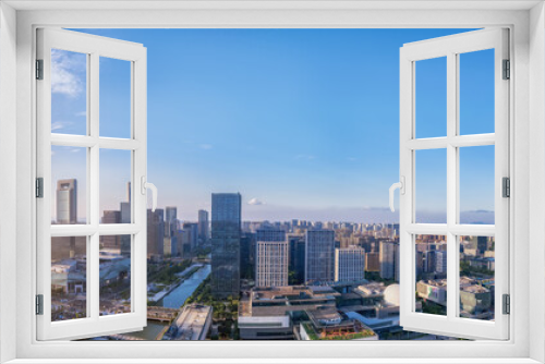 Fototapeta Naklejka Na Ścianę Okno 3D - Aerial photography of modern urban architectural landscape of Ningbo, China