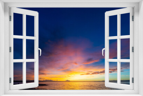 Fototapeta Naklejka Na Ścianę Okno 3D - 淡路島の日の出の海の風景