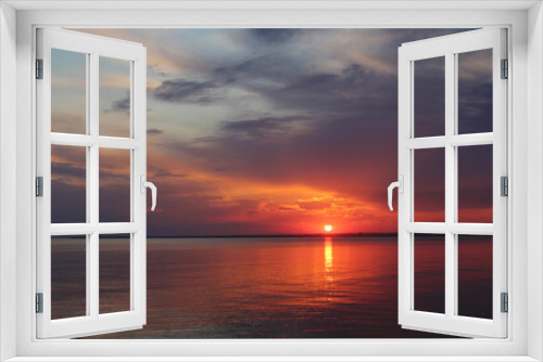 Fototapeta Naklejka Na Ścianę Okno 3D - sunset in the sea