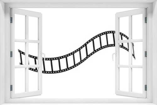 Fototapeta Naklejka Na Ścianę Okno 3D - film strip vector. 3d flim roll. Film strip set vector image. film strip isolated on white