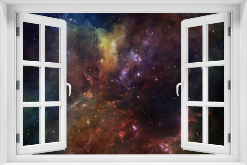 Fototapeta Naklejka Na Ścianę Okno 3D - Lights of Space