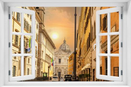 Fototapeta Naklejka Na Ścianę Okno 3D - Roman architecture and streets around St. Peter's Basilica, Cathedral and Via della Conciliazione square in Rome. Vatican City Rome. Italy.