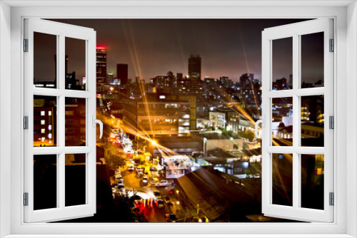 Fototapeta Naklejka Na Ścianę Okno 3D - Capture iconic Johannesburg skyline at Maboneng. Perfect cityscape photography for South Africa enthusiasts.