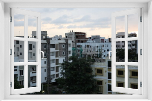 Fototapeta Naklejka Na Ścianę Okno 3D - Urban mess in Hyderabad, Telangana, India