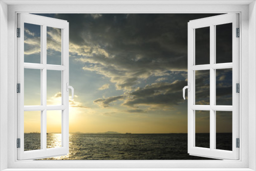 Fototapeta Naklejka Na Ścianę Okno 3D - Sea Sunset and Cloudscape