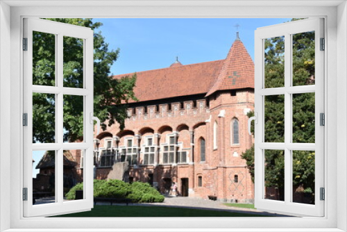 Fototapeta Naklejka Na Ścianę Okno 3D - Zamek Krzyżacki w Malborku, największy na świecie, Polska, gotycki, ceglany,
