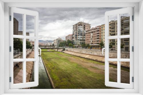 Fototapeta Naklejka Na Ścianę Okno 3D - Malaga city in rain, Spain