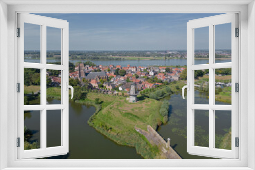 Fototapeta Naklejka Na Ścianę Okno 3D - Aerial view of the fortress town of Heusden, province of 'Noord-Brabant', the Netherlands