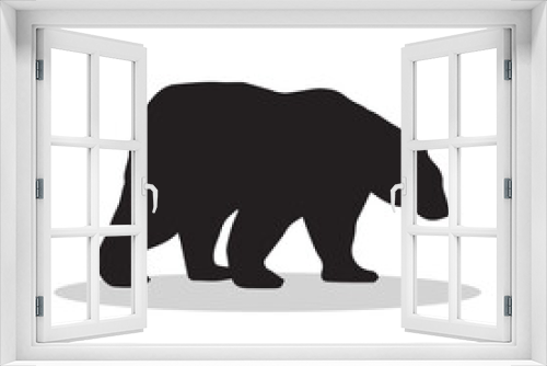 Fototapeta Naklejka Na Ścianę Okno 3D - Bear Silhouette, cute Bear Vector Silhouette, Cute Bear cartoon Silhouette, Bear vector Silhouette, Bear icon Silhouette, Bear Silhouette illustration, Bear vector	
