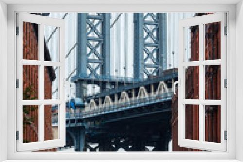 Fototapeta Naklejka Na Ścianę Okno 3D - Manhattan Bridge New York City