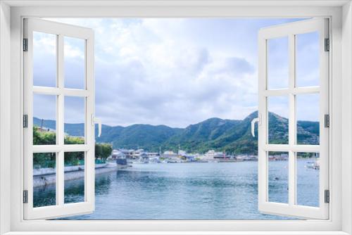 Fototapeta Naklejka Na Ścianę Okno 3D - 小豆島から見る瀬戸内海　くもり