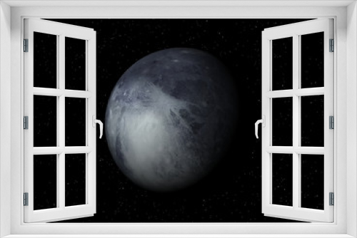 Fototapeta Naklejka Na Ścianę Okno 3D - 3D rendering of the  planet Pluto on a starry background, high r