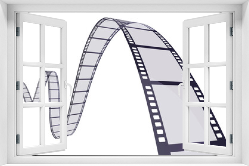 Fototapeta Naklejka Na Ścianę Okno 3D - 3d render Film Reel strip (clipping path)