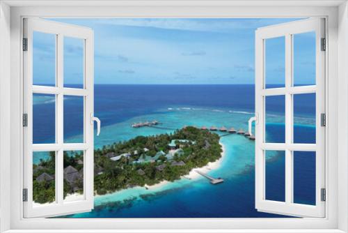 Fototapeta Naklejka Na Ścianę Okno 3D - Maldives. The landscape of the prestigious island resort.
