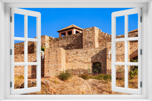 Fototapeta Naklejka Na Ścianę Okno 3D - Alcazaba Fortress close-up view in Malaga, Spain