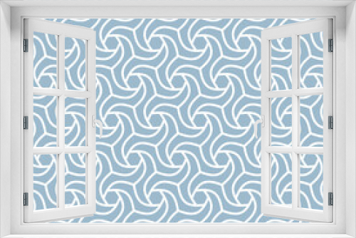 Seamless vector ornament. Modern wavy background. Geometric modern blue and white pattern