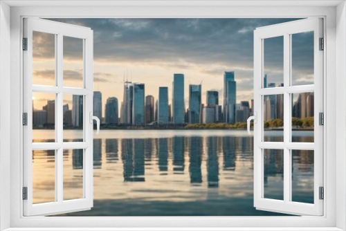 City Skyline Reflections: The Urban Photographer's Dream, Generative AI