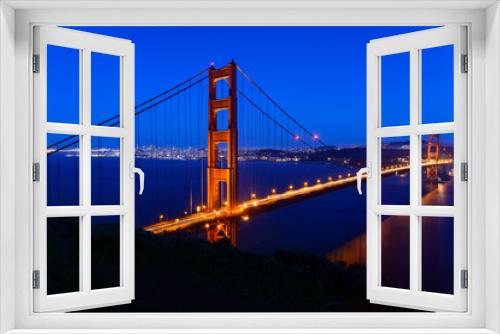 Fototapeta Naklejka Na Ścianę Okno 3D - Golden Gate Bridge and San Francisco City