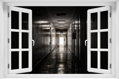 Fototapeta Naklejka Na Ścianę Okno 3D - Light through window at corridor