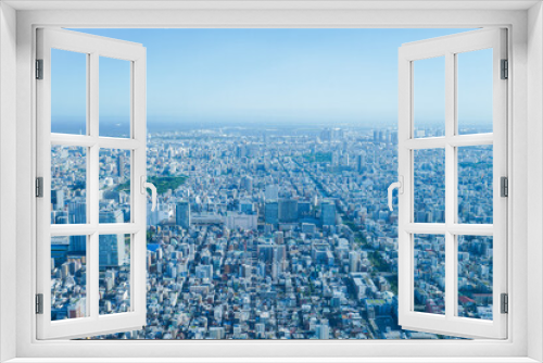 Fototapeta Naklejka Na Ścianę Okno 3D - 東京の風景・高層ビル群