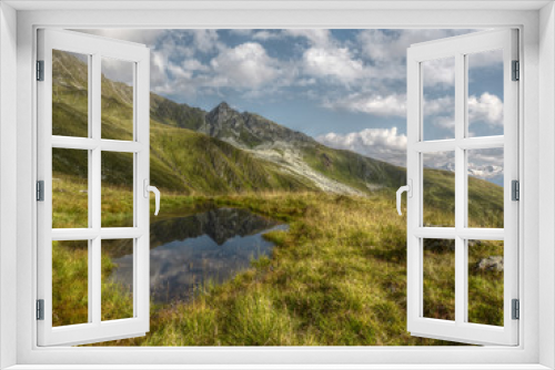 Fototapeta Naklejka Na Ścianę Okno 3D - Teich im Hochmoor in HDR