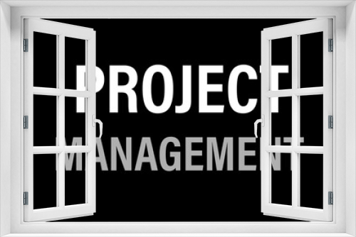 Project management written on black background 