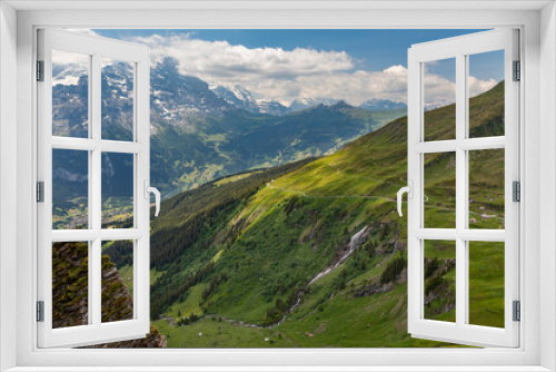 Fototapeta Naklejka Na Ścianę Okno 3D - Milibach waterfall above Grindelwald