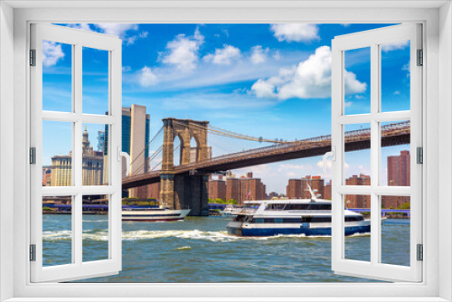 Fototapeta Naklejka Na Ścianę Okno 3D - Brooklyn Bridge in New York