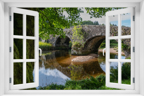 Fototapeta Naklejka Na Ścianę Okno 3D - Historische Brücke im Dartmoor Nationalpark