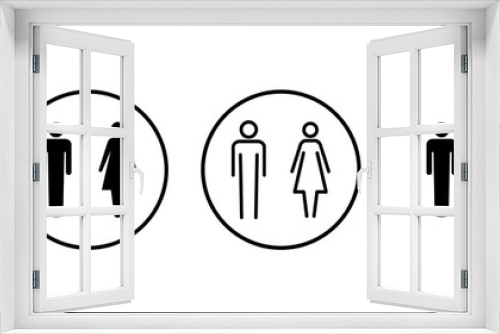 Fototapeta Naklejka Na Ścianę Okno 3D - Man and woman icon set illustration. male and female sign and symbol. Girls and boys