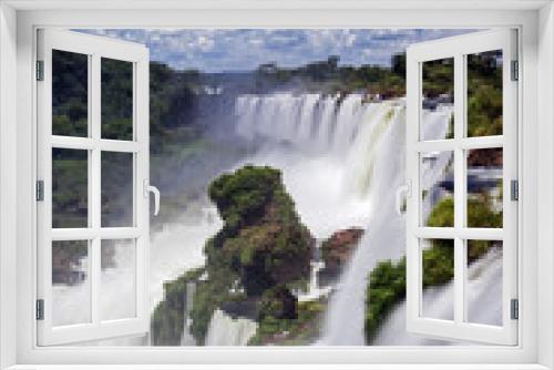 Fototapeta Naklejka Na Ścianę Okno 3D - Iguassu Falls Located in Brazil, Argentina, and Paraguay.  South America