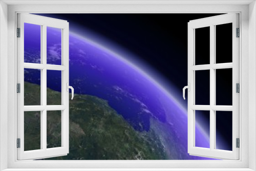 Fototapeta Naklejka Na Ścianę Okno 3D - Earth horizon diagonal