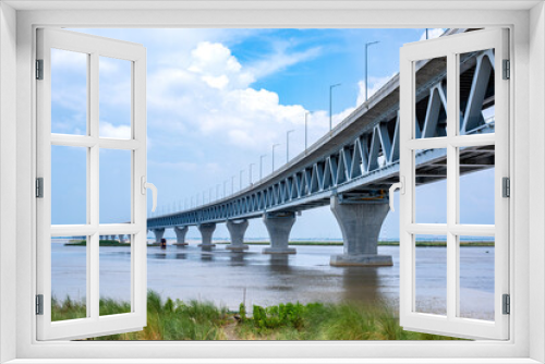 Fototapeta Naklejka Na Ścianę Okno 3D - View of Padma Bridge, The Padma Multipurpose Bridge commonly known as the Padma Bridge is a two-level road-rail bridge across the Padma River