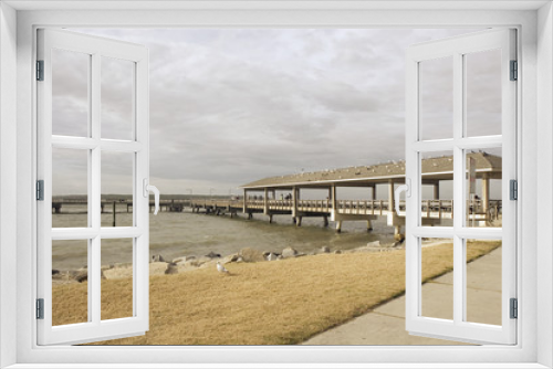 Fototapeta Naklejka Na Ścianę Okno 3D - Pier in Winter