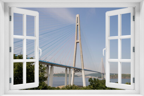 Fototapeta Naklejka Na Ścianę Okno 3D - Russian bridge across the Bosphorus Strait East.