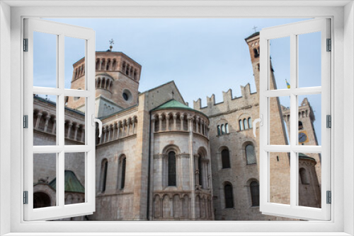 Fototapeta Naklejka Na Ścianę Okno 3D - Detail Of The Castle Of Trento, In Northern Italy,