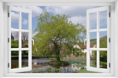 Fototapeta Naklejka Na Ścianę Okno 3D - Albero nel lago