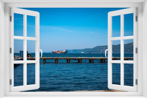 Fototapeta Naklejka Na Ścianę Okno 3D - TRIESTE, ITALY - SEPTEMBER 10 2023: The old port of Trieste - Porto Vecchio , Northeast Italy