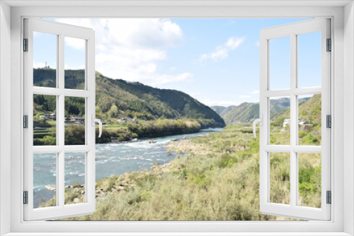 Fototapeta Naklejka Na Ścianę Okno 3D - 四万十川の風景1