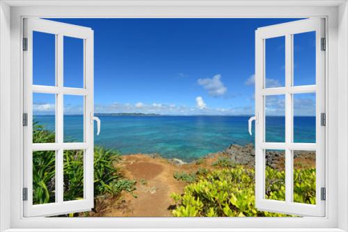 Fototapeta Naklejka Na Ścianę Okno 3D - 久高島の綺麗な海と夏空