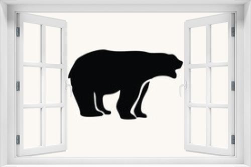 Fototapeta Naklejka Na Ścianę Okno 3D - Bear silhouette