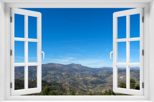 Fototapeta Naklejka Na Ścianę Okno 3D - Panoramic view of the Marão Mountains. Trás-os-Montes and Alto Douro, Portugal.