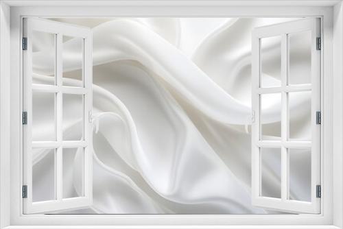 White silk cloth background Generative AI